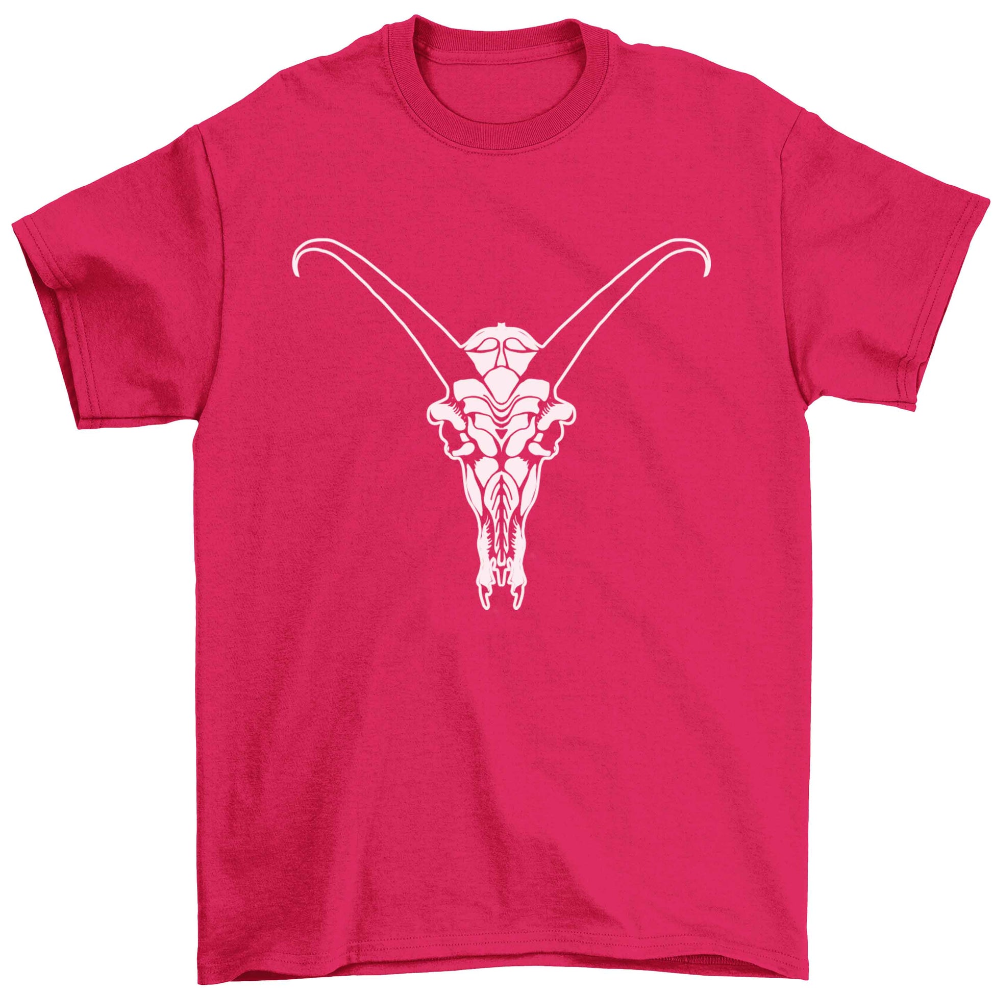 Deer skull illustration Children's pink Tshirt 12-13 Years