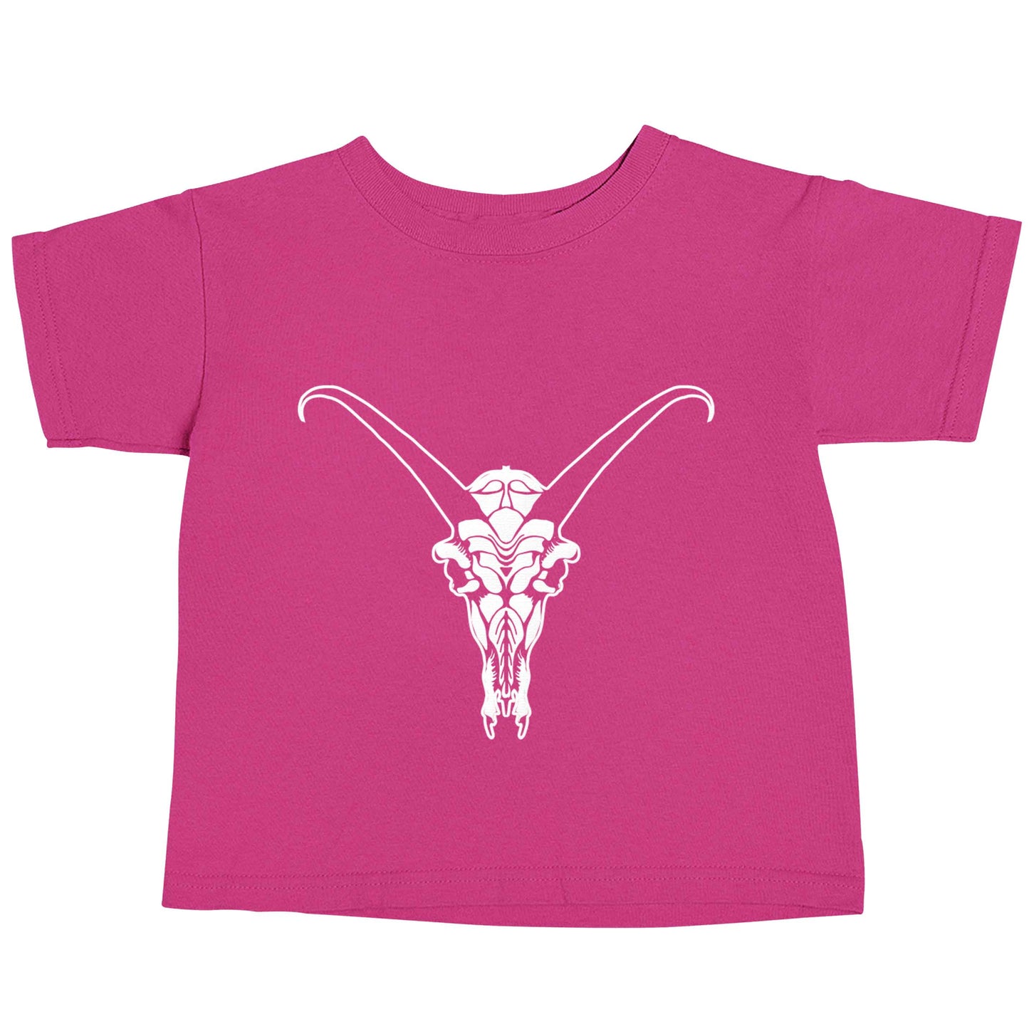 Deer skull illustration pink baby toddler Tshirt 2 Years