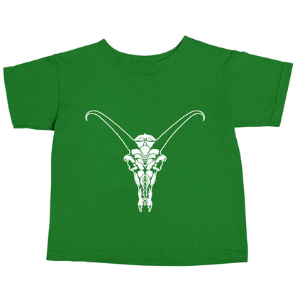 Deer skull illustration green baby toddler Tshirt 2 Years