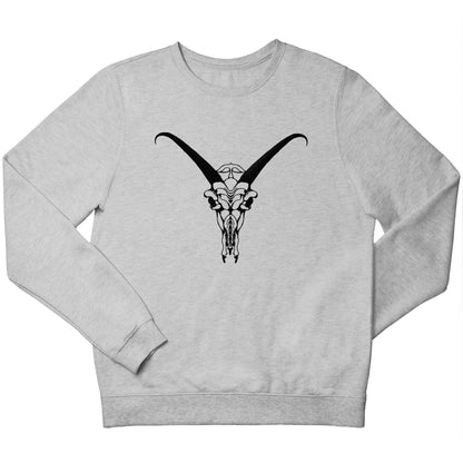Deer skull illustration children's grey sweater 12-13 Years
