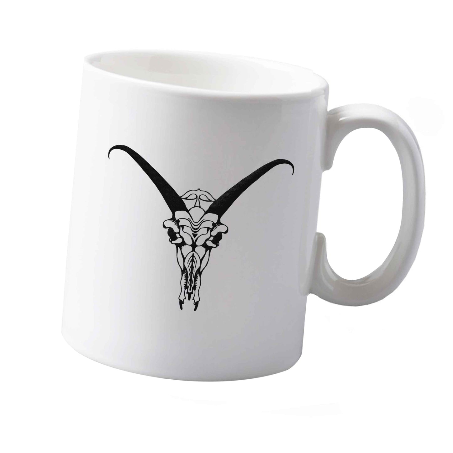 10 oz Deer skull illustration ceramic mug  both sides