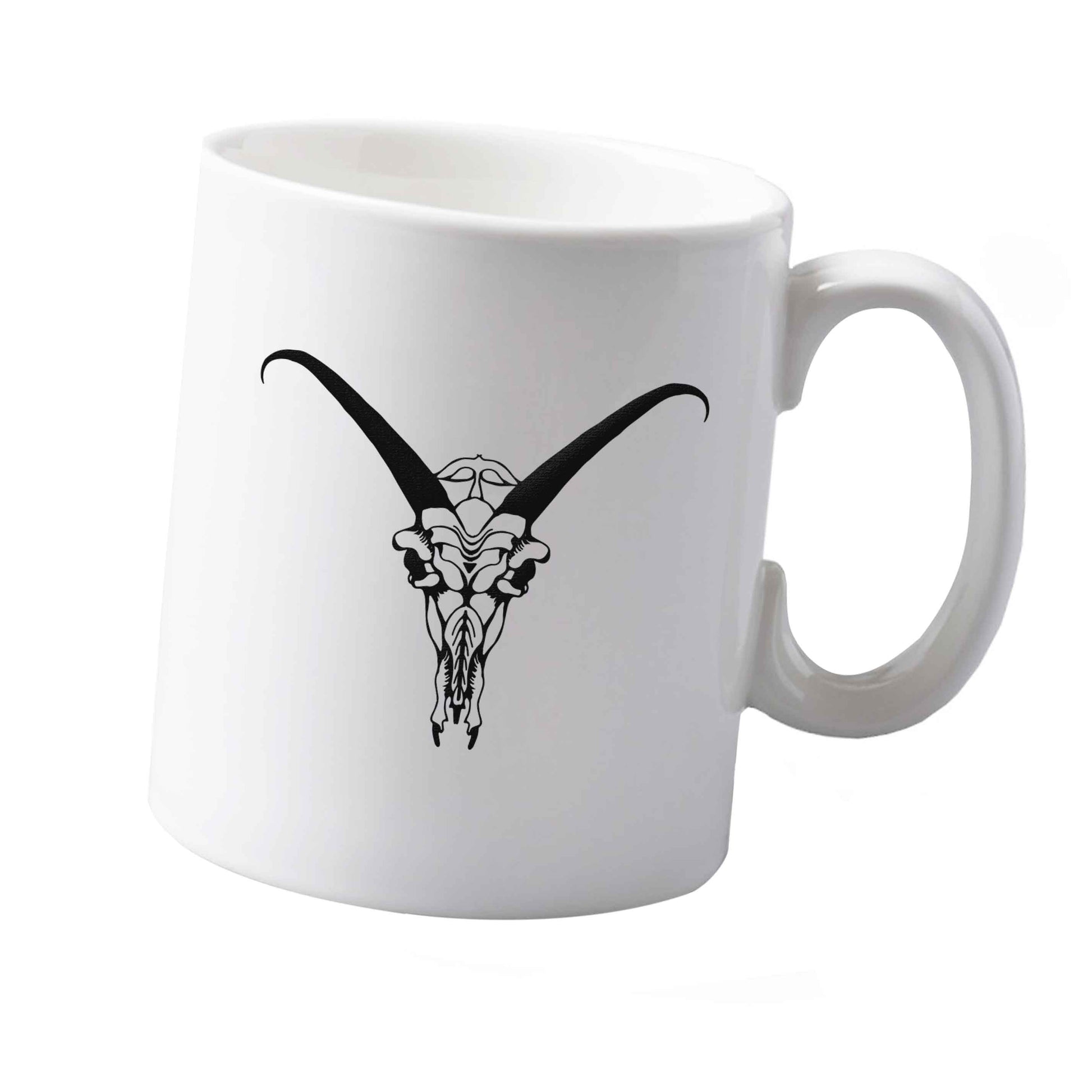 10 oz Deer skull illustration ceramic mug  both sides