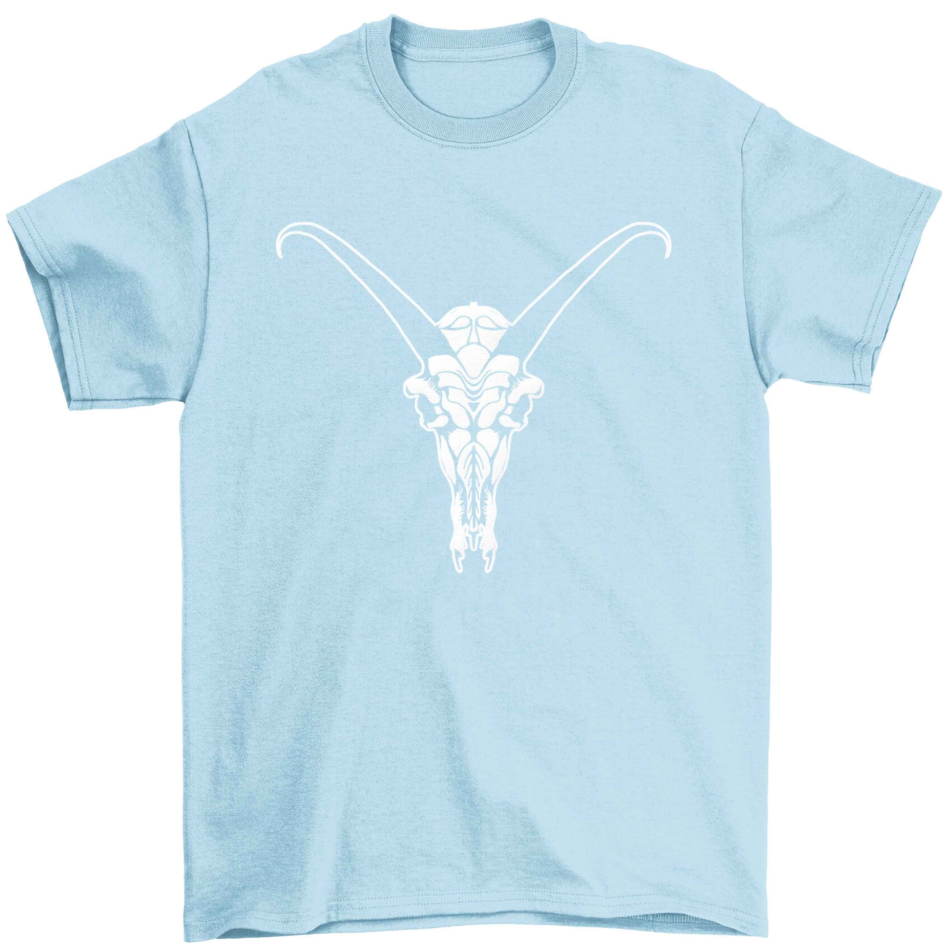 Deer skull illustration Children's light blue Tshirt 12-13 Years