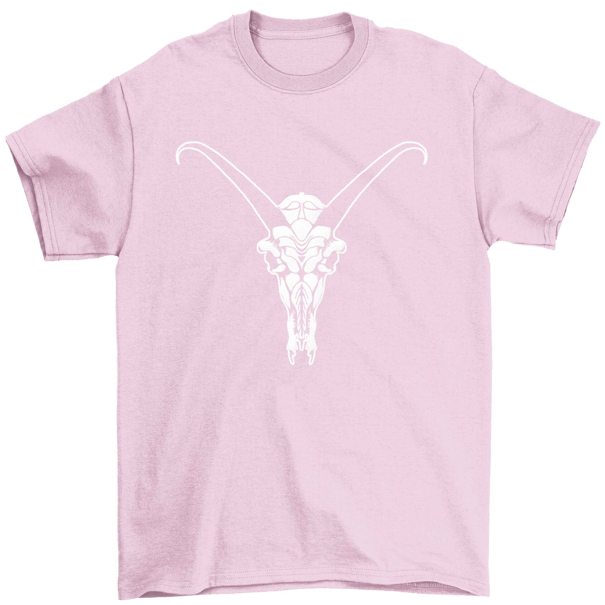 Deer skull illustration Children's light pink Tshirt 12-13 Years