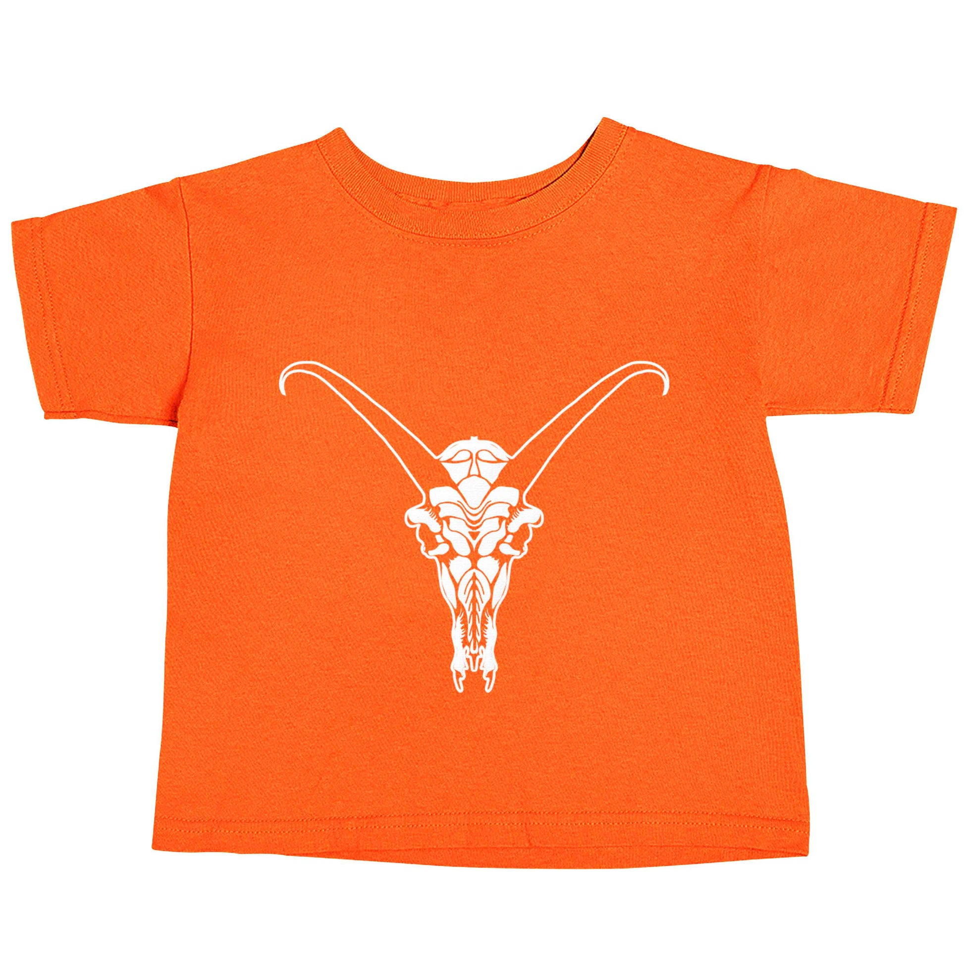 Deer skull illustration orange baby toddler Tshirt 2 Years