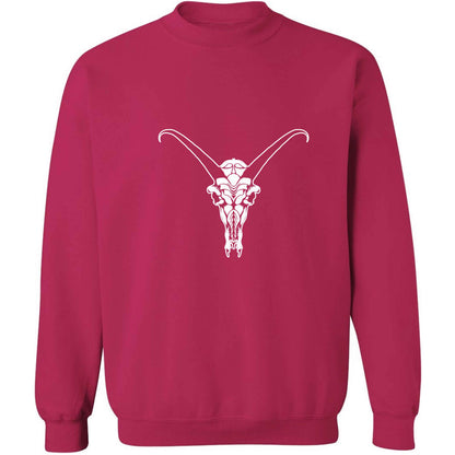 Deer skull illustration adult's unisex pink sweater 2XL