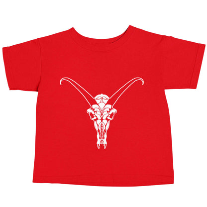Deer skull illustration red baby toddler Tshirt 2 Years