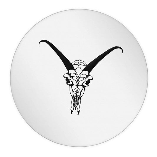 Deer skull illustration 24 @ 45mm matt circle stickers