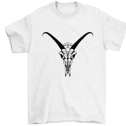 Deer skull illustration Children's white Tshirt 12-13 Years