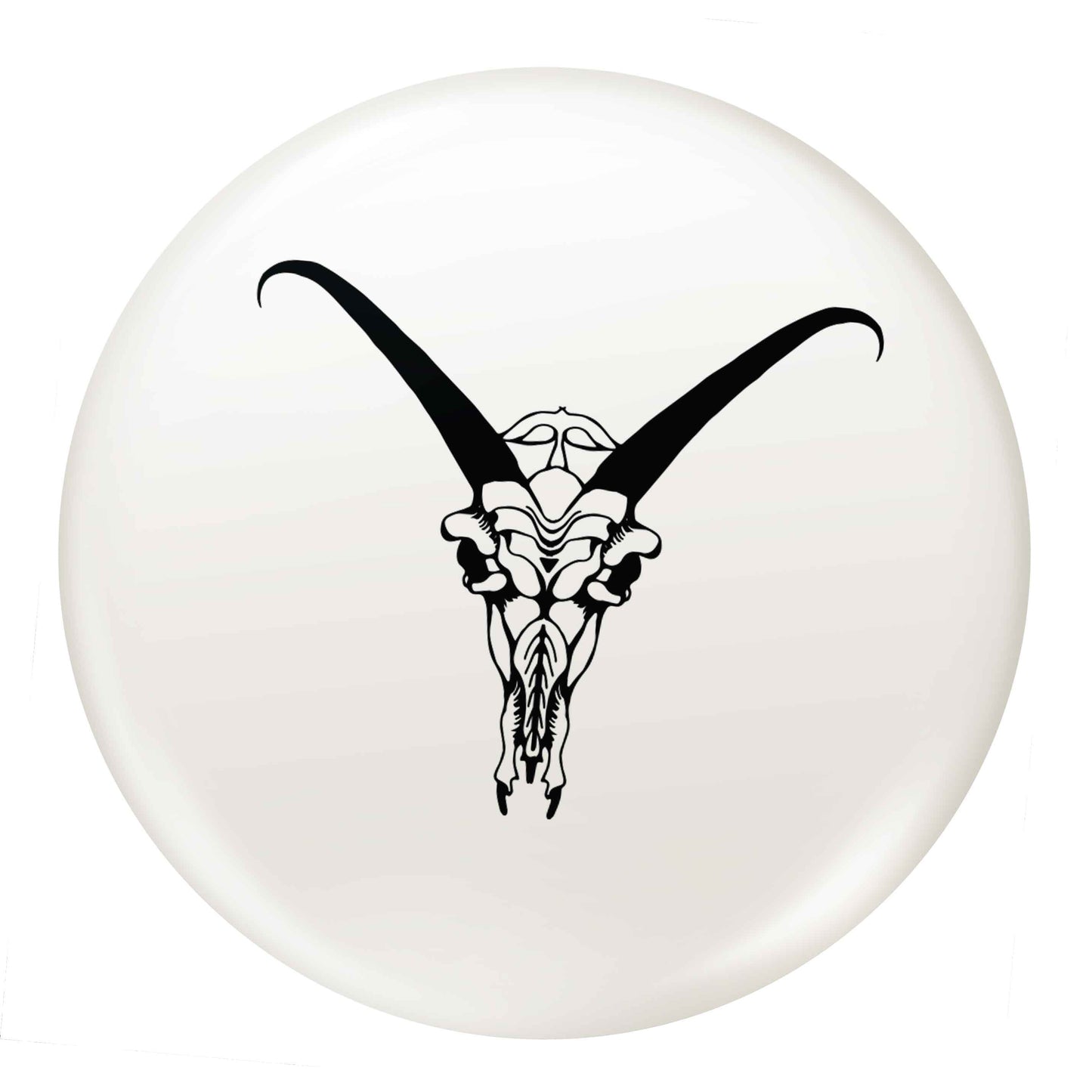 Deer skull illustration small 25mm Pin badge