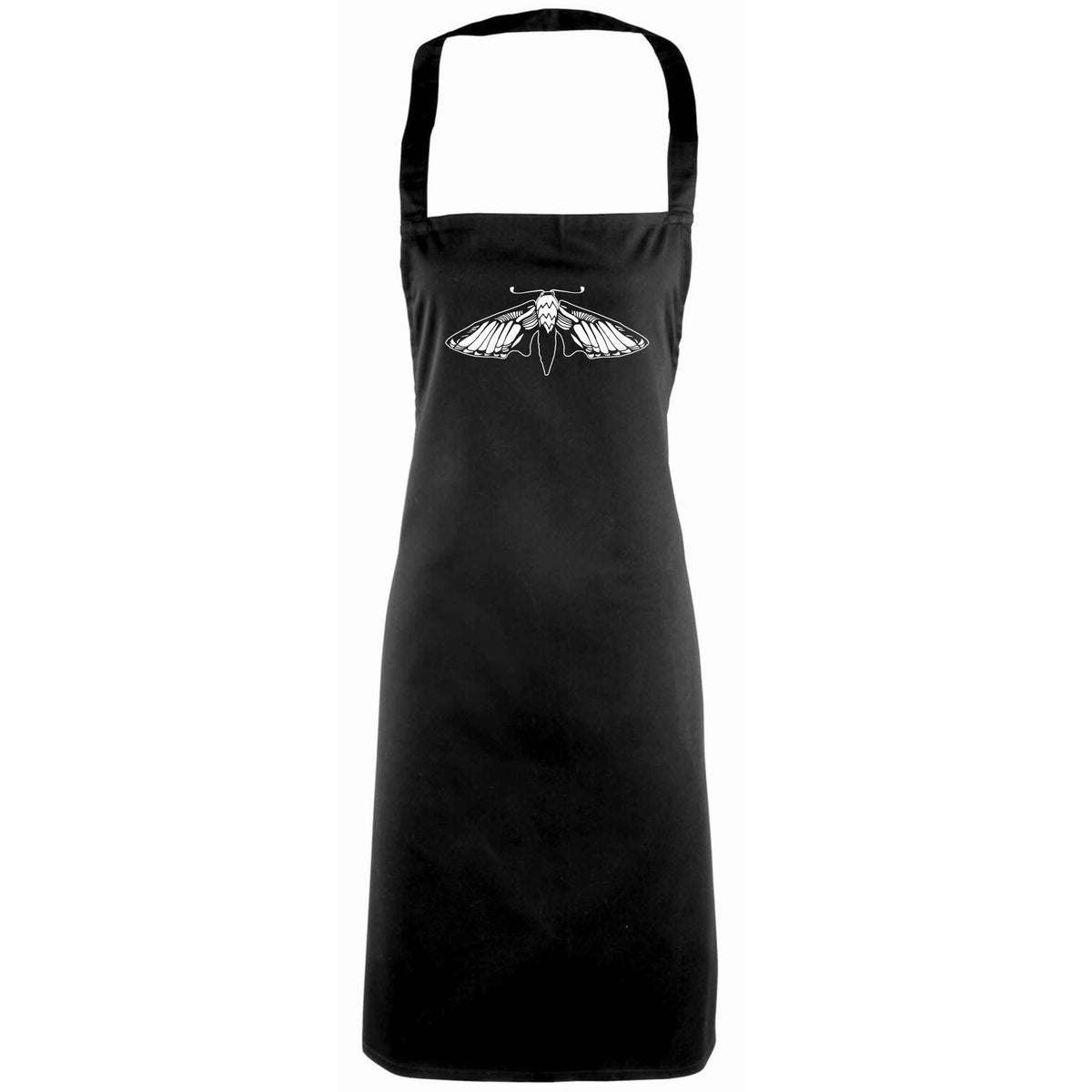 Moth illustration adults black apron