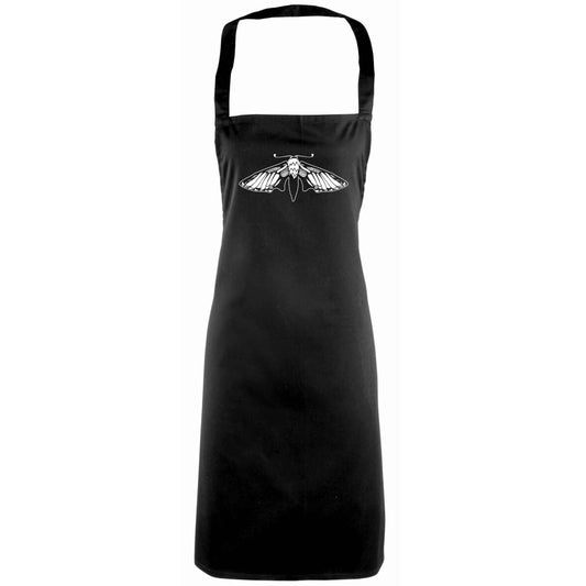 Moth illustration adults black apron