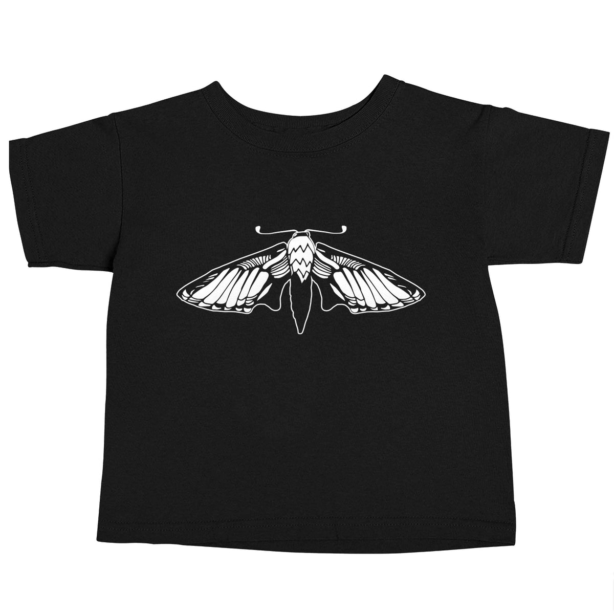 Moth illustration Black baby toddler Tshirt 2 years