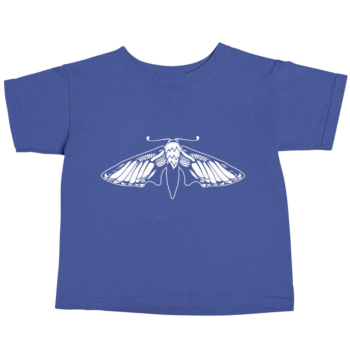 Moth illustration blue baby toddler Tshirt 2 Years