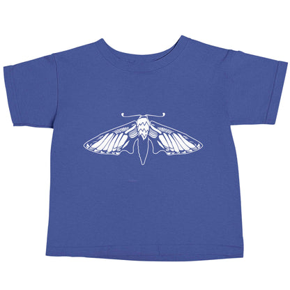 Moth illustration blue baby toddler Tshirt 2 Years