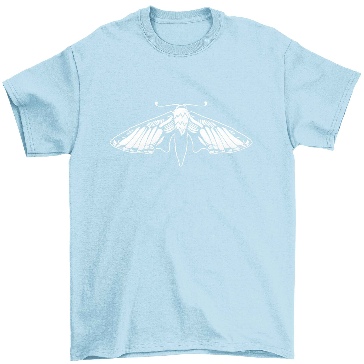 Moth illustration Children's light blue Tshirt 12-13 Years