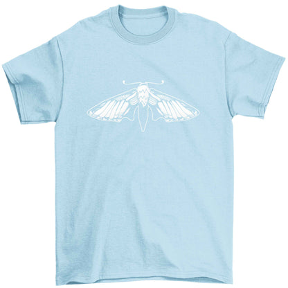 Moth illustration Children's light blue Tshirt 12-13 Years