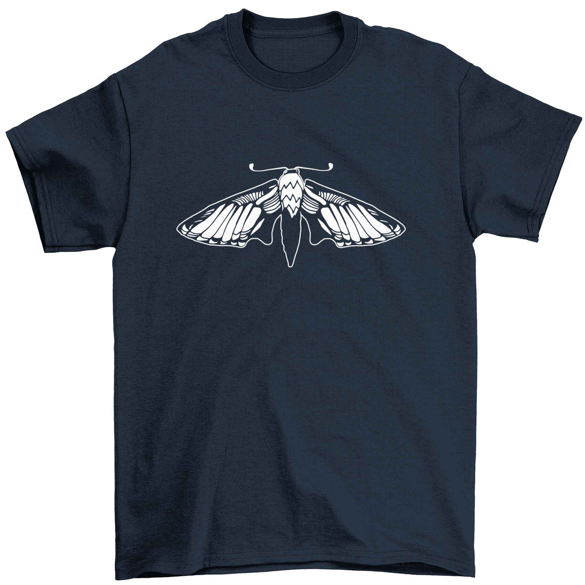Moth illustration Children's navy Tshirt 12-13 Years