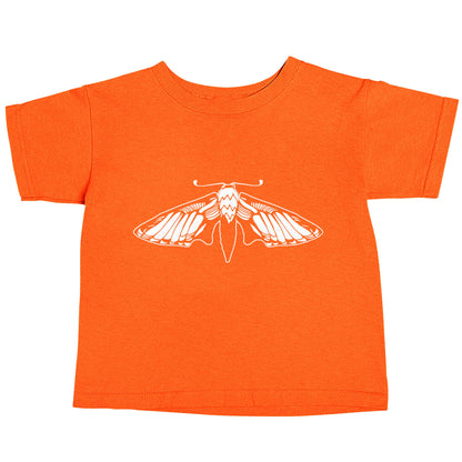 Moth illustration orange baby toddler Tshirt 2 Years