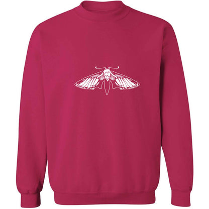 Moth illustration adult's unisex pink sweater 2XL