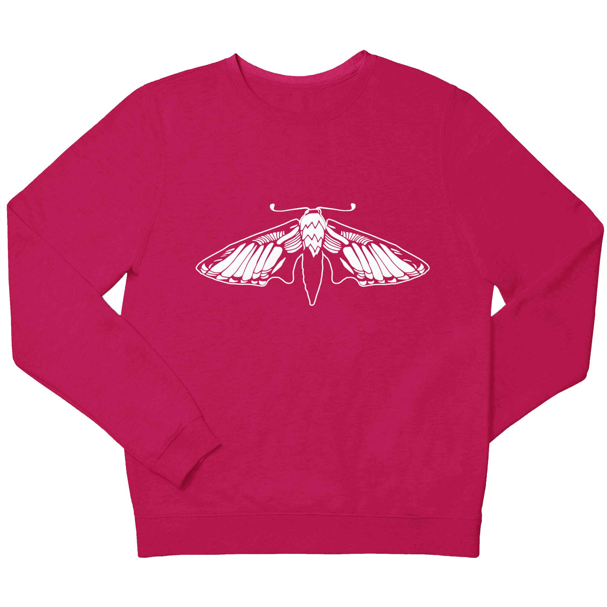 Moth illustration children's pink sweater 12-13 Years