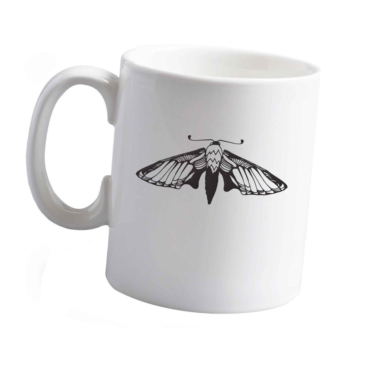 10 oz Moth illustration ceramic mug left sided