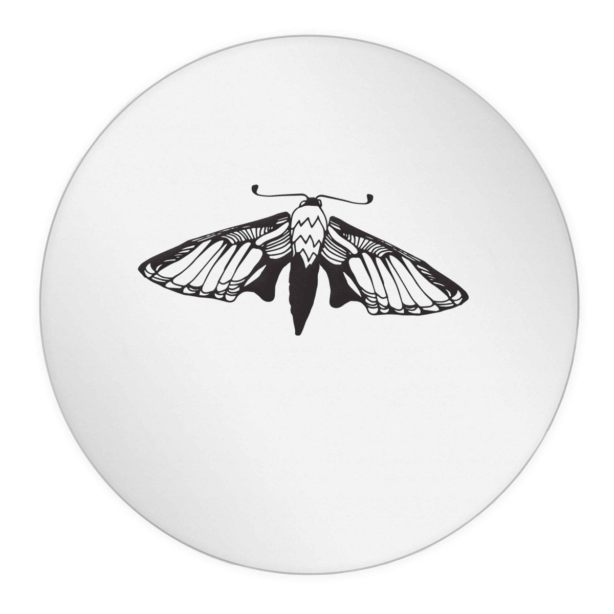 Moth illustration 24 @ 45mm matt circle stickers