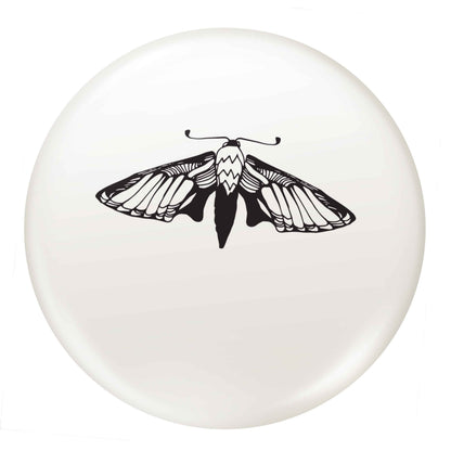 Moth illustration small 25mm Pin badge
