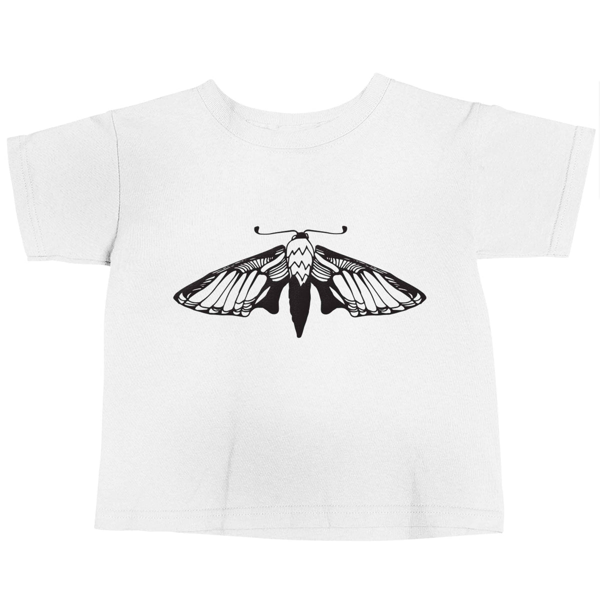 Moth illustration white baby toddler Tshirt 2 Years