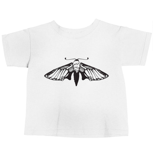 Moth illustration white baby toddler Tshirt 2 Years