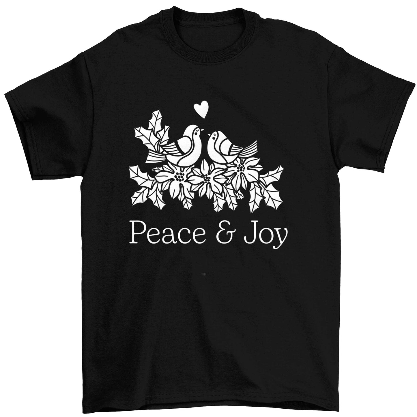Peace & Joy Children's black Tshirt 12-13 Years