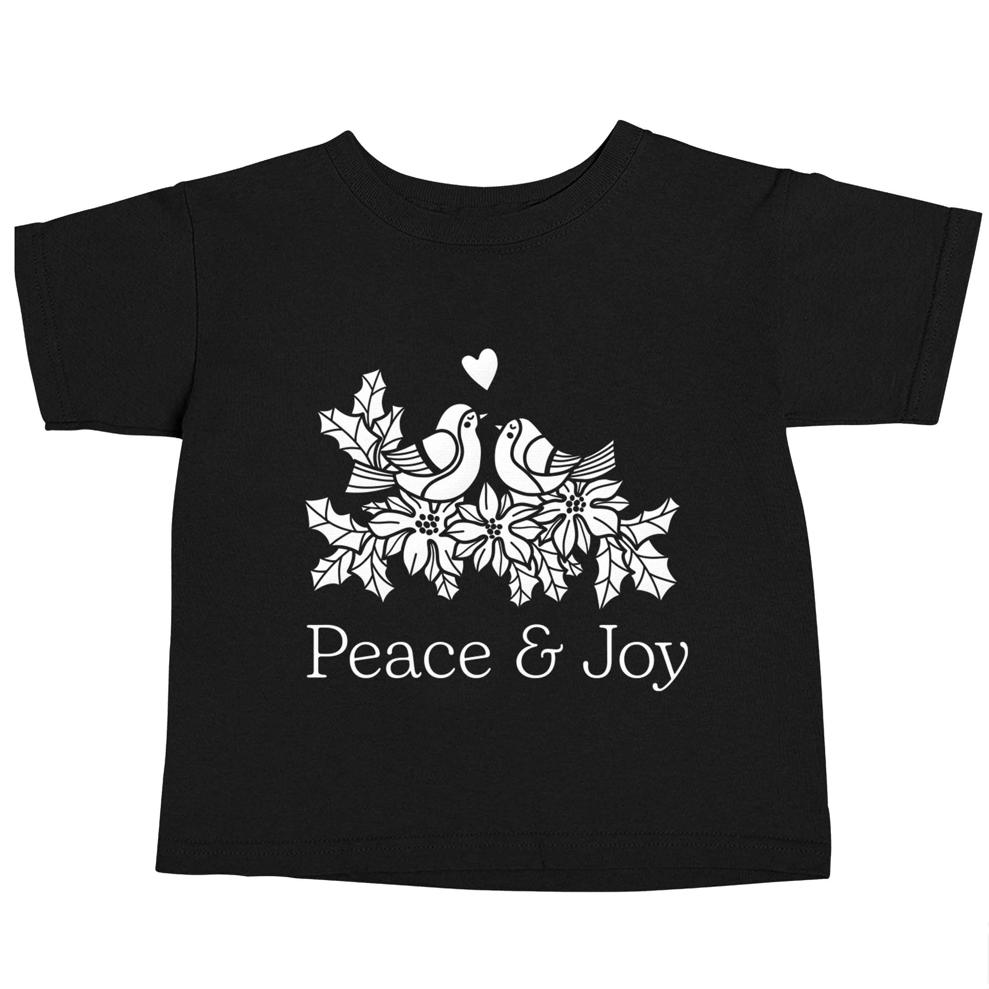 Peace & Joy Black baby toddler Tshirt 2 years