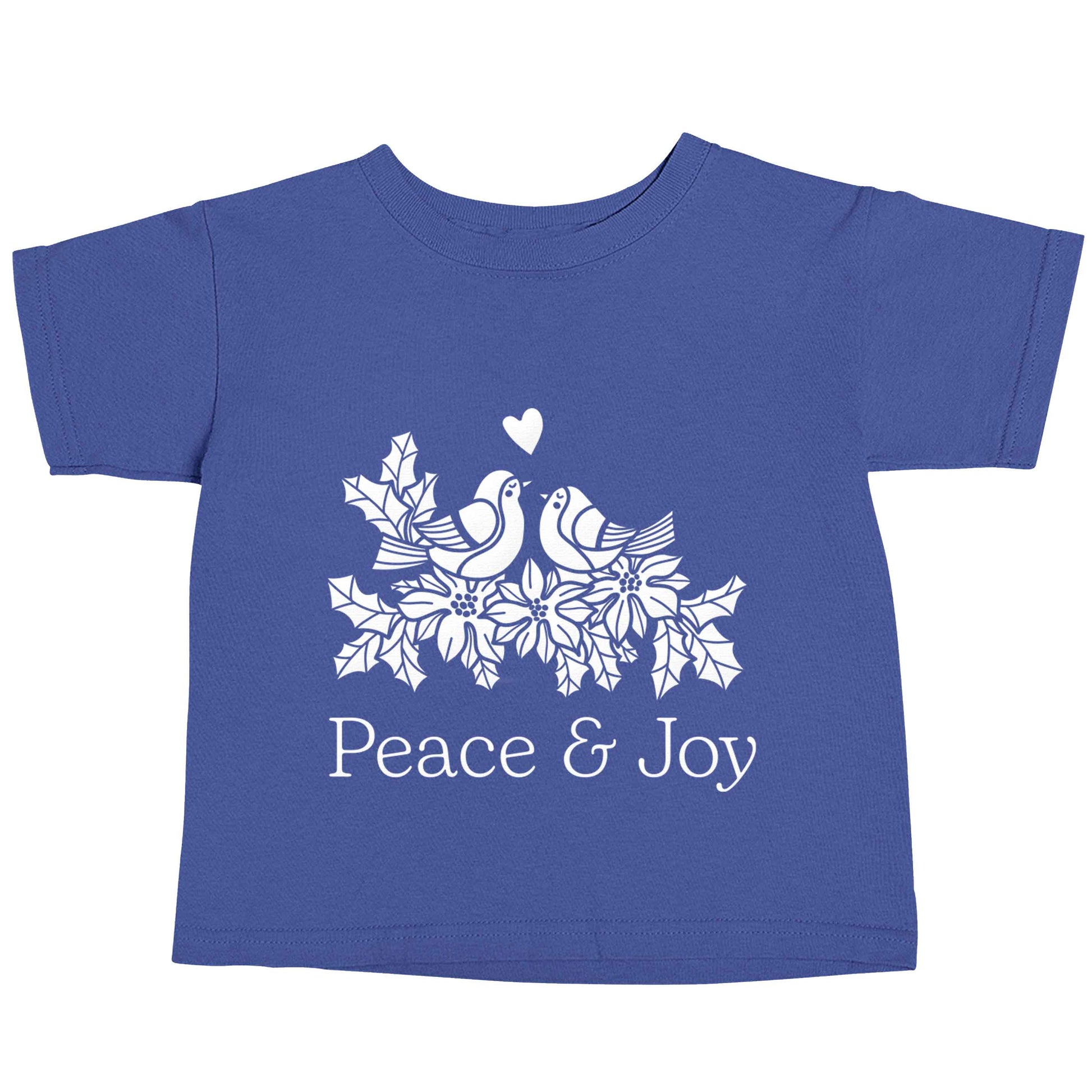 Peace & Joy blue baby toddler Tshirt 2 Years