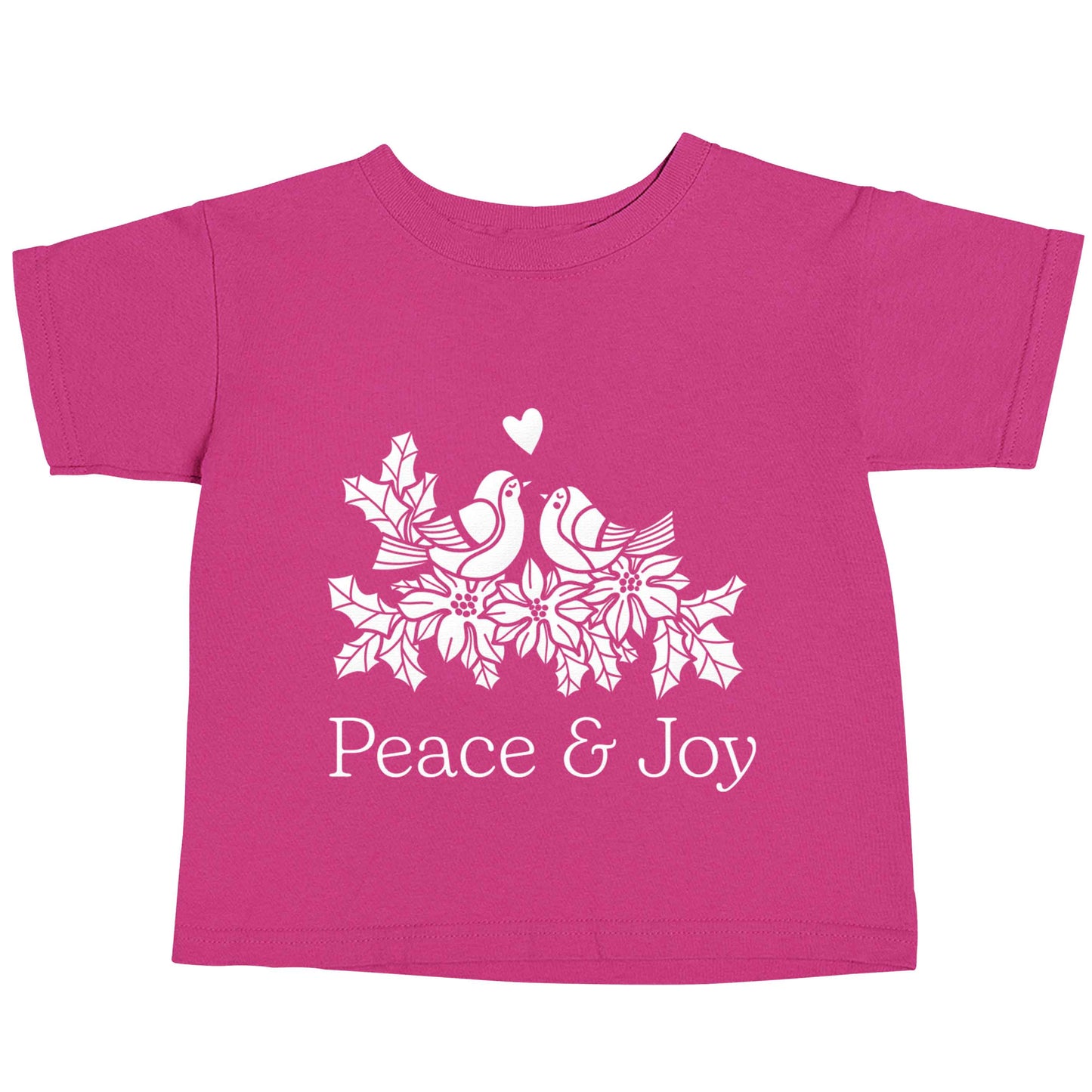 Peace & Joy pink baby toddler Tshirt 2 Years