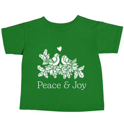 Peace & Joy green baby toddler Tshirt 2 Years