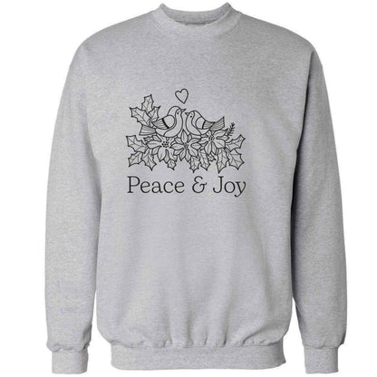 Peace & Joy adult's unisex grey sweater 2XL