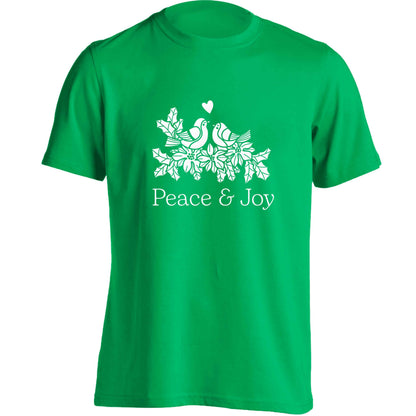 Peace & Joy adults unisex green Tshirt 2XL
