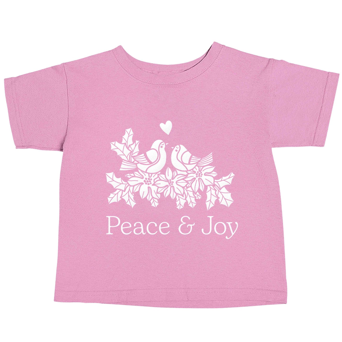 Peace & Joy light pink baby toddler Tshirt 2 Years