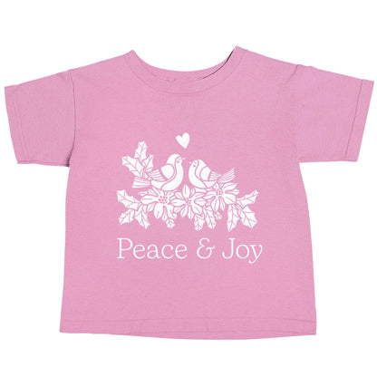 Peace & Joy light pink baby toddler Tshirt 2 Years