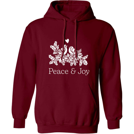 Peace & Joy adults unisex maroon hoodie 2XL