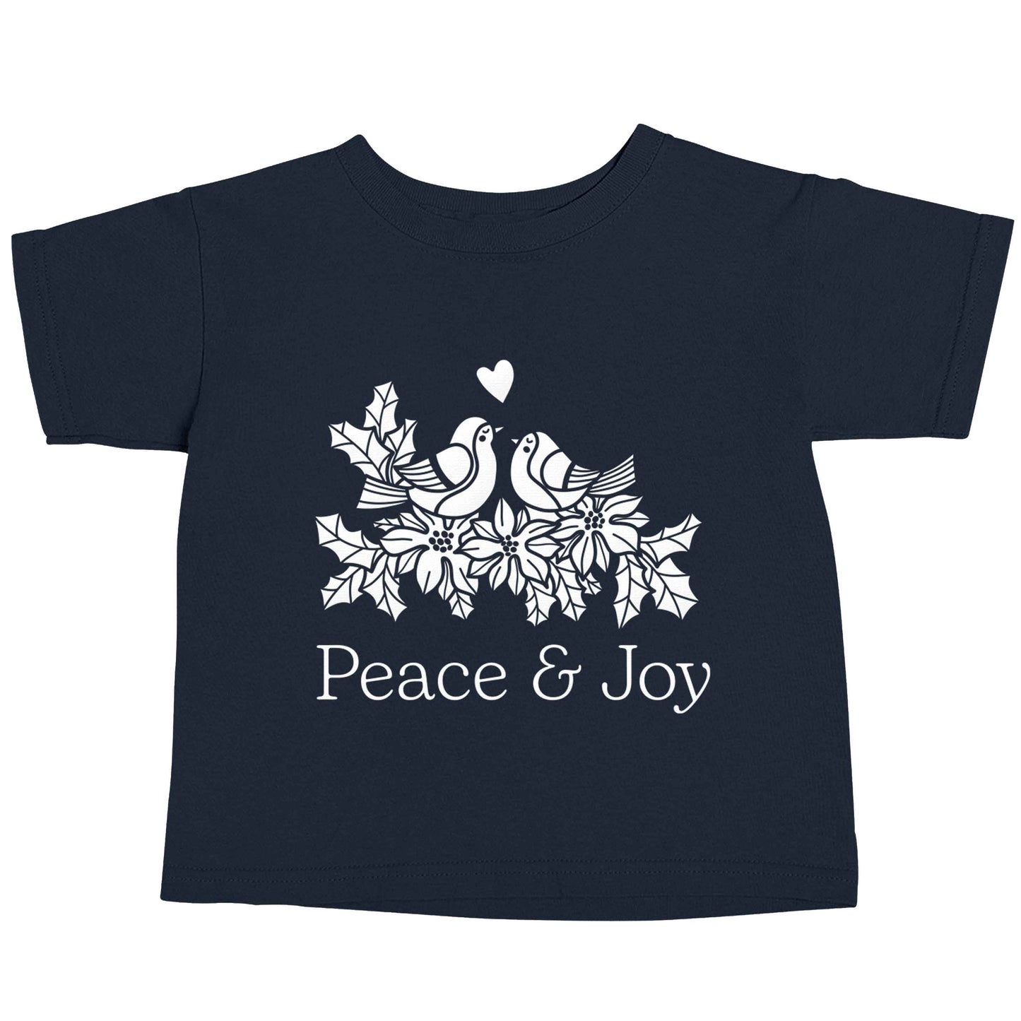 Peace & Joy navy baby toddler Tshirt 2 Years
