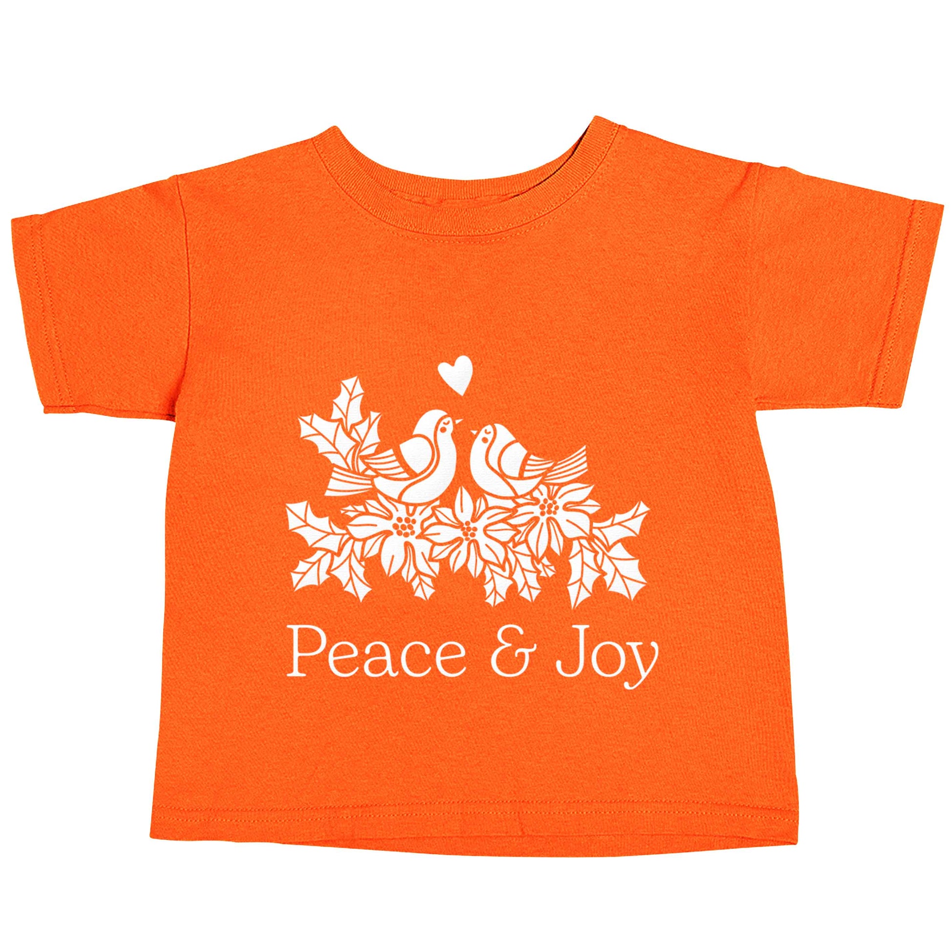 Peace & Joy orange baby toddler Tshirt 2 Years