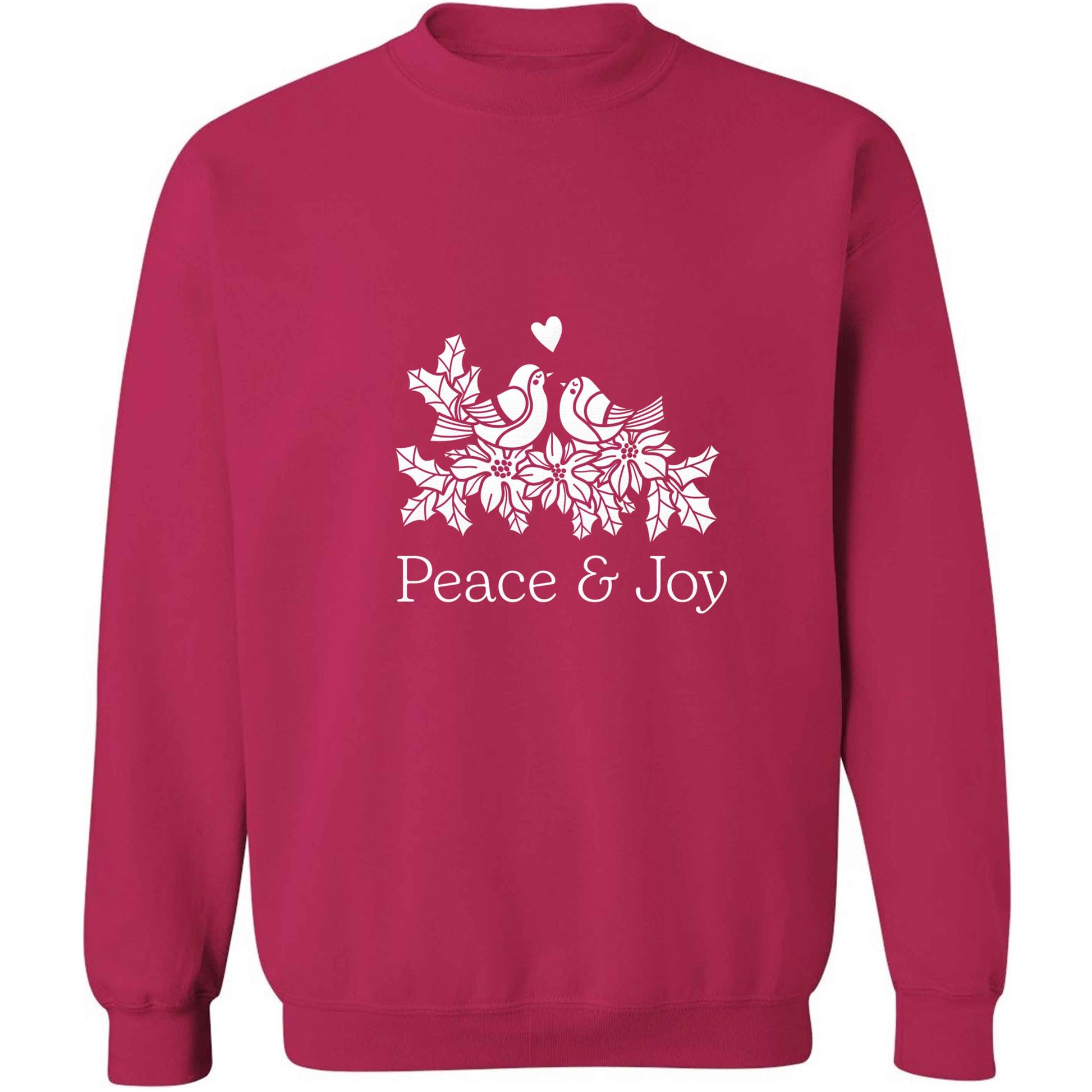 Peace & Joy adult's unisex pink sweater 2XL