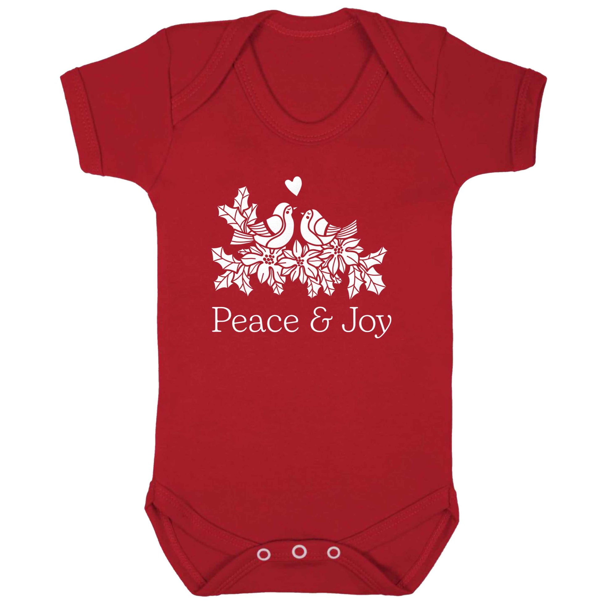 Peace & Joy baby bodysuit red 18-24 months
