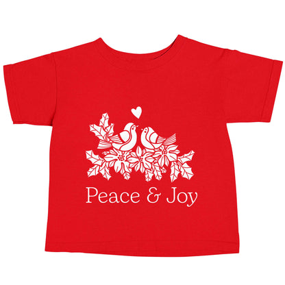 Peace & Joy red baby toddler Tshirt 2 Years