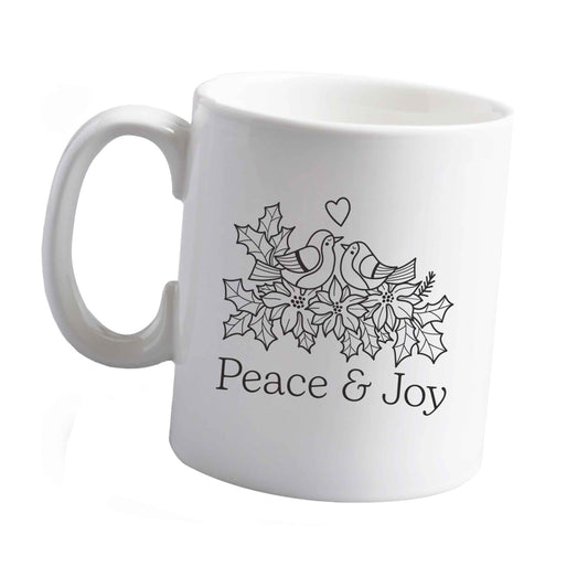 10 oz Peace & Joy ceramic mug left sided