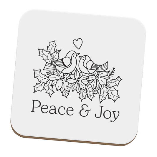 Peace & Joy set of four coasters