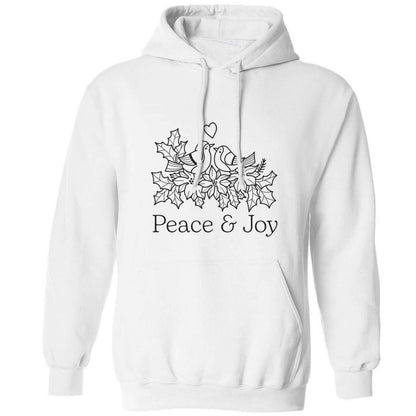 Peace & Joy adults unisex white hoodie 2XL
