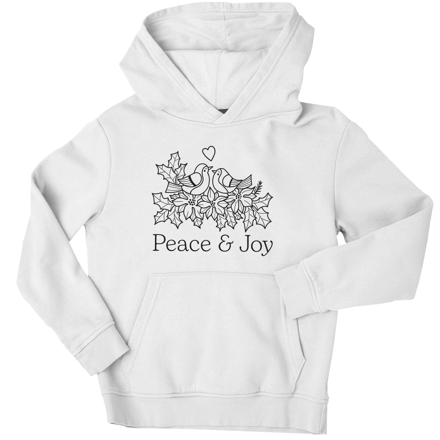 Peace & Joy children's white hoodie 12-13 Years