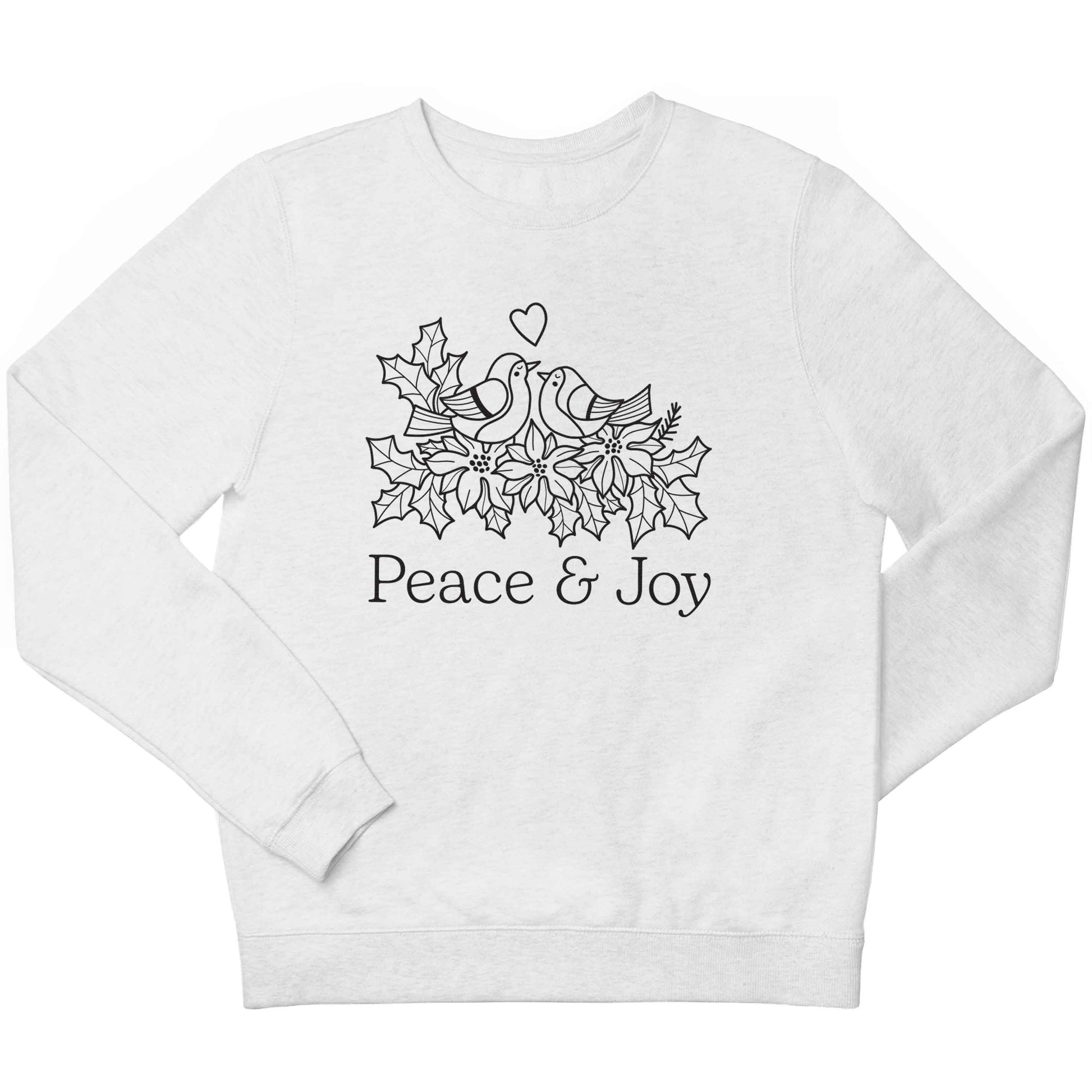 Peace & Joy children's white sweater 12-13 Years